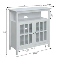 Meuble TV Big Sur Highboy de 40 pouces avec rangements, par Convenience Concepts