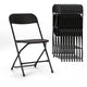 Chaise pliante en plastique, lot de 10, capacité de 158 kg pour événements, bureau, mariage, fête, pique-nique, cuisine, salle à manger