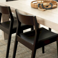 Chaise de salle à manger moderne en bois massif Plank and Beam