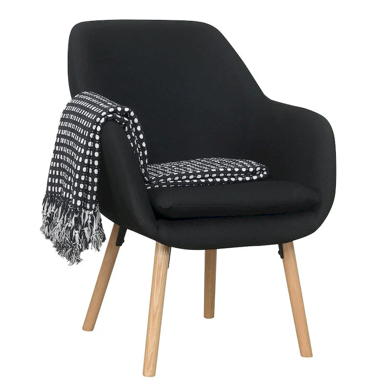 Fauteuil d'appoint rembourré à oreilles Charlotte « Take a Seat » de Convenience Concepts