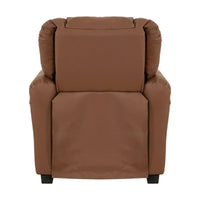 Fauteuil inclinable pour enfants en PVC avec fonction d'inclinaison par poussée, porte-gobelet et repose-pieds confortable
