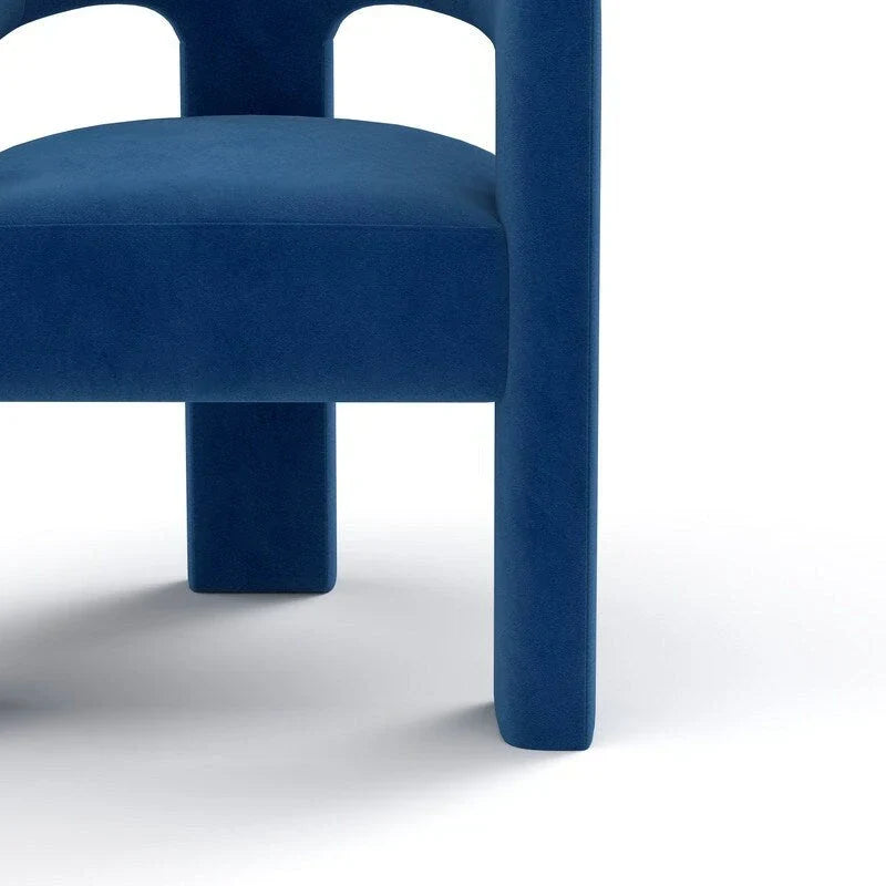 SEYNAR Chaise de salle à manger moderne glam en velours rembourrée, chaise d'appoint à dossier ouvert, lot de 6