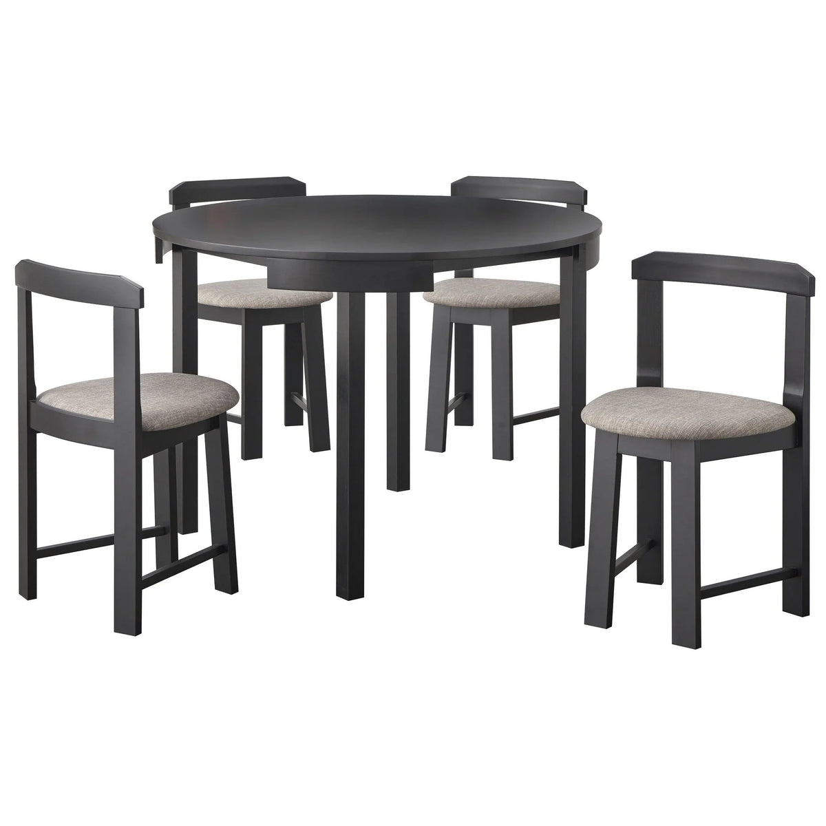 Harrisburg Tobey Ensemble de salle à manger rond compact 5 pièces