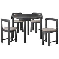 Harrisburg Tobey Ensemble de salle à manger rond compact 5 pièces