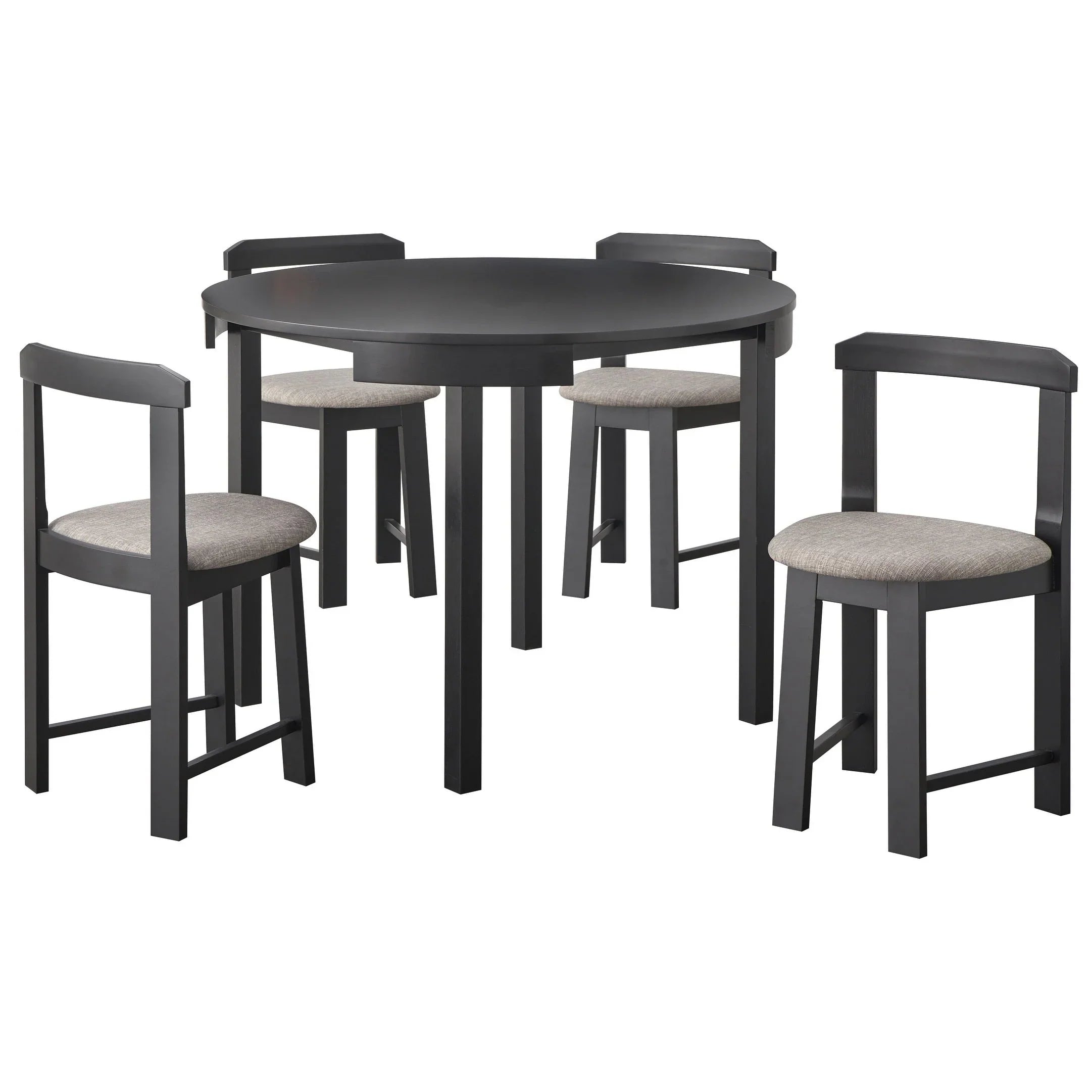 Harrisburg Tobey Ensemble de salle à manger rond compact 5 pièces