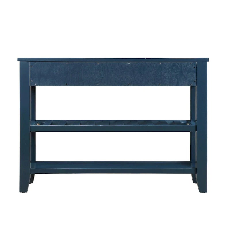 Table console de 42 po avec tiroirs et étagères à niveaux
