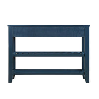 Table console de 42 po avec tiroirs et étagères à niveaux