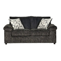 Ensemble canapé, causeuse et fauteuil câlin en velours côtelé à grosses côtes Nason de Roundhill Furniture