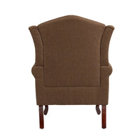 Lot de 2 fauteuils d'appoint à oreilles traditionnels rembourrés