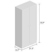 Armoires-penderies 2 portes autoportantes pour chambre avec tringle de suspension