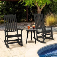 Vrakae 2 chaises berçantes à dossier haut résistantes aux intempéries pour patio