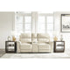 Causeuse inclinable électrique beige Ashley Dahlmoore Signature Design avec console – 76 L x 42 P x 40 H