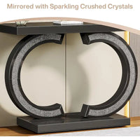 Console argentée, 39 table d'entrée à miroir pour entrée