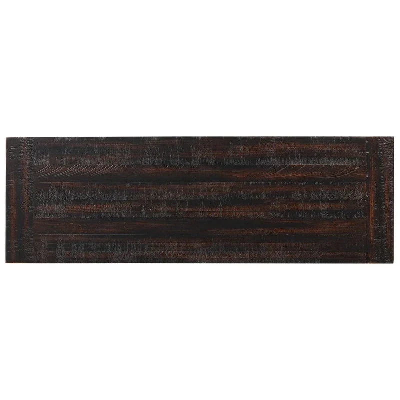 Console en bois avec 3 tiroirs de rangement et 2 étagères