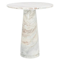 Table d'appoint ronde haute en marbre SAFAVIEH Couture Ghicu - 56 cm L x 53 cm P x 61 cm H - 21Wx21Dx24H