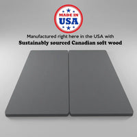 ONETAN, Sommier tapissier fendu de 3,8 cm pour matelas/support de lit - Entièrement assemblé, confort et soutien améliorés, gris