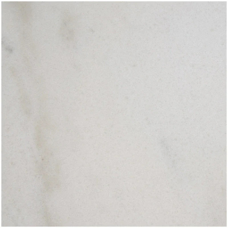 Table d'appoint géométrique en marbre avec support rectangulaire en métal doré - Blanc - Roche River Decor