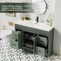 Wavy Line Ensemble meuble-lavabo de salle de bain 30/36/48 avec vasque & robinet