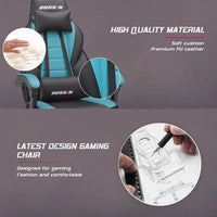 BOSSIN Chaise de gaming style racing, chaise de gamer grande et haute 300 lb à dossier haut chaise informatique