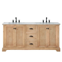 Hervas Meuble-lavabo avec dessus en marbre naturel sans miroir