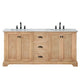 Hervas Meuble-lavabo avec dessus en marbre naturel sans miroir