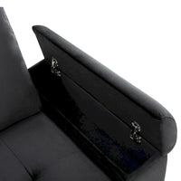 Canapé d'angle convertible 5 places en L 84,75 po avec pouf de rangement, rangement de bras dissimulé et chargement USB pour salon