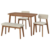 Ensemble de salle à manger 4 pièces en bois massif Nettie de Simple Living