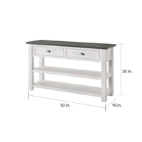 The Gray Barn Downington Table console de canapé à 2 tiroirs en bois massif