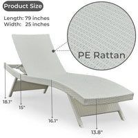 Chaises longues en osier tout temps - Lot de 2