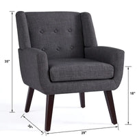 Lot de 2 fauteuils d'appoint modernes capitonnés HUIMO