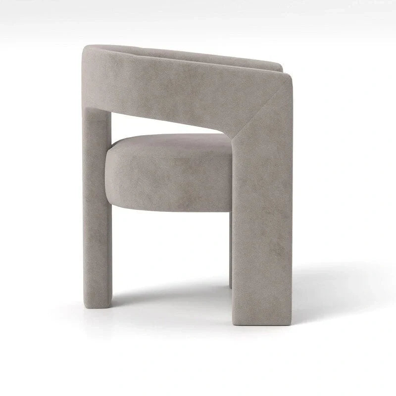 SEYNAR Chaise de salle à manger moderne glam en velours rembourrée, chaise d'appoint à dossier ouvert, lot de 6