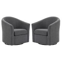 Lot de 2 fauteuils pivotants modernes avec accoudoirs pour salon