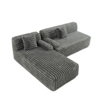 Canapé d'angle modulable Cloud, Canapé moderne rembourré avec 2 coussins, Canapé modulable à composer, Canapé d'angle modulable en L