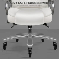 Chaise de bureau de direction Bossin grande taille et forte, 500 lb, avec support lombaire réglable, chaise ergonomique en cuir PU à dossier haut pour ordinateur