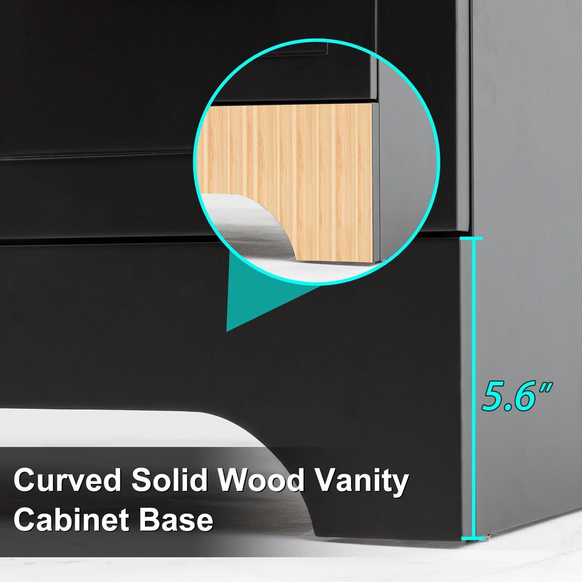 Wavy Line Ensemble meuble-lavabo de salle de bain 30/36/48 avec vasque & robinet