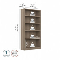 Bibliothèque haute à 5 étagères Universal de Bush Furniture