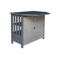 Meuble TV d'angle en bois massif de style Mission