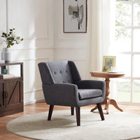 Lot de 2 fauteuils d'appoint modernes capitonnés HUIMO