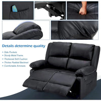Causeuse inclinable 2 places AECOJOY avec fonction de chaleur et de massage