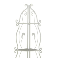 Étagère de boulanger pliante haute en métal à volutes, intérieure et extérieure, 5 étagères - Or ou blanc - Roche River Decor
