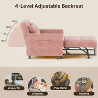 Canapé-lit réglable 3 en 1, fauteuil-canapé escamotable, lit pliant convertible pour salon