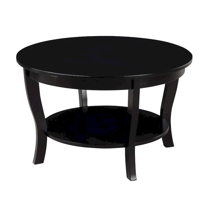 Table basse ronde avec étagère American Heritage de Convenience Concepts