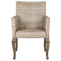 SAFAVIEH Alearda Chaise de salle à manger naturelle (lot de 2) - 23 x 24,4 x 34 - 23Wx24Dx34H