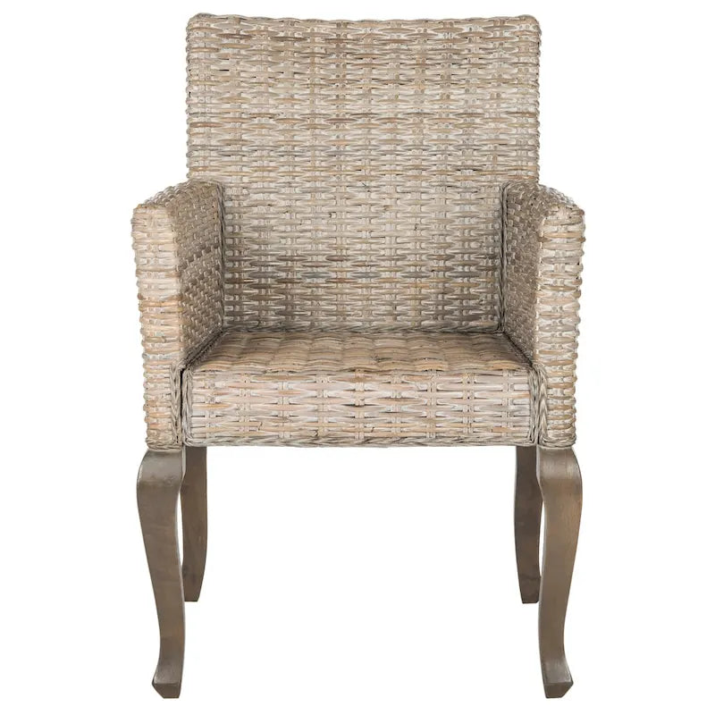 SAFAVIEH Alearda Chaise de salle à manger naturelle (lot de 2) - 23 x 24,4 x 34 - 23Wx24Dx34H