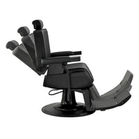 Chaise de barbier robuste inclinable hydraulique JAXSON, cadre noir