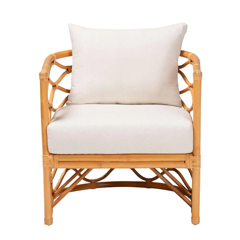 Fauteuil Acelynn Bohème en Rotin Clair Miel