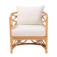 Fauteuil Acelynn Bohème en Rotin Clair Miel