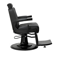 ROGERS Fauteuil de barbier inclinable robuste Fauteuil de coiffure, Noir