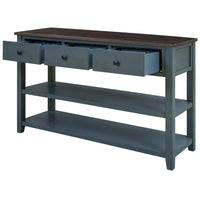 Console de style rétro avec deux étagères ouvertes