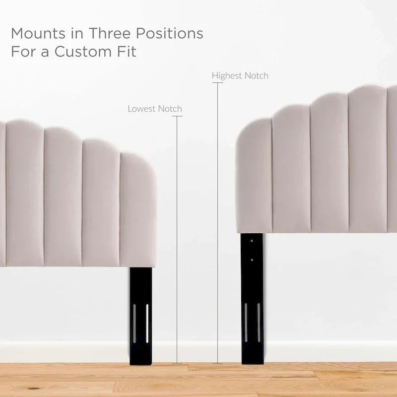 Tête de lit en velours Véronique Twin Performance